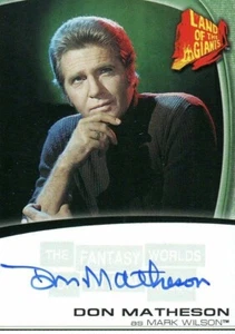 Tarjeta autógrafa Fantasy Worlds Irwin Allen Land of the Giants Don Matheson A11 - Imagen 1 de 3