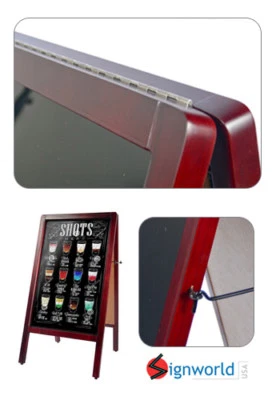 Sidewalk Marker Board Double Side A Frame Liquid Chalk Menu Sign Big 37" x 20" - Image 1 of 4