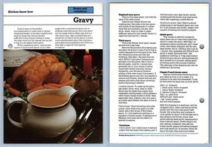 Gravy - Know-How - Working Woman's 1980s Recipe Card - Picture 1 of 1