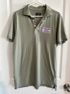 Retro Abercrombie & Fitch Poloshirt Gr. L Grün Kurzarm Logo Golf Freizeit - Bild 1 von 5