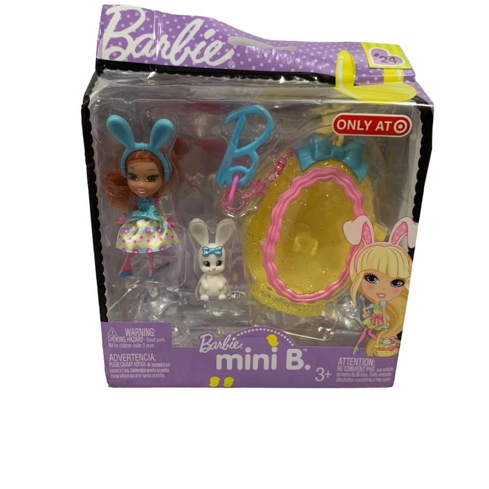 Barbie Mini B. Mattel 2009 Mini muñeca de Pascua con conejito #23 NUEVA Foto 1 de 4