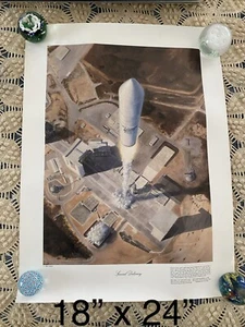Póster de cohete Thiokol Castor 120 1994 entrega especial Mark Waki - Imagen 1 de 1