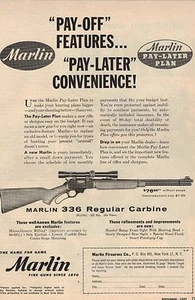 Original 1957 Marlin 336 Regular Carbine Magazine Ad  - Picture 1 of 1