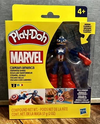 Figura de acción Bendy Play-Doh Marvel Capitán América Playset  Foto 1 de 4