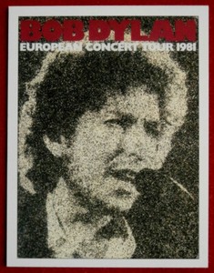 BOB DYLAN - CONCERT TOUR SERIES - Card #15 - EUROPEAN TOUR - Sporting Profiles