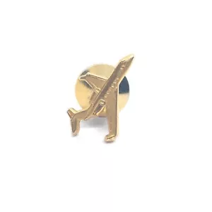 Vintage Airplane Aircraft Pin Lapel Gold Tone Collectible - Picture 1 of 3