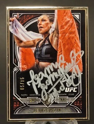 2017 UFC Museum Collection Framed Autographs Gold #FA-JJ Joanna Jedrzejczyk 5/15 - Image 1 of 2