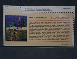 GI Joe Interrogator & Major Altitude ARAH Vintage Mail Away Red Back File 1993 - Bild 1 von 3