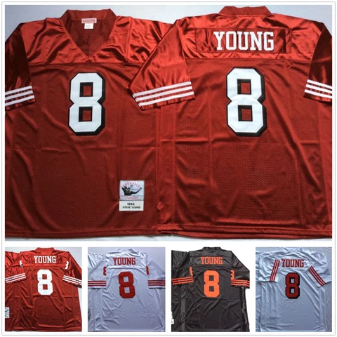 Vintage Steve Young #8 San Francisco 49ers Throwback Stitched Jersey Cover
