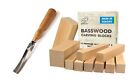 BeaverCraft Wood Carving Gouge Chisel 7L/22 Basswood Carving Blocks Set BW10 ...