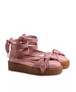PUMA FENTY - 365794 01 - Women's "BOW CREEPER SANDAL" by Rihanna - PINK - Size 7 - Picture 1 of 9