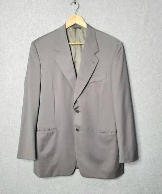 Chaqueta Traje Canali Proposta 100% Lana Blazer Abrigo 2 Botones Gris 52L (US 42L)  Foto 1 de 4