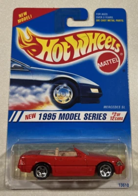 1995  Hot Wheels   MERCEDES SL  New Model  RED - Image 1 of 2