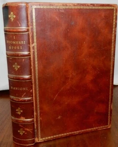 I Promessi Sposi by Manzoni. 1902 Illustrated.  Fine leather binding. In Italian - Bild 1 von 7