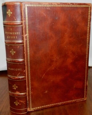 I Promessi Sposi by Manzoni. 1902 Illustrated.  Fine leather binding. In Italian - Image 1 of 4