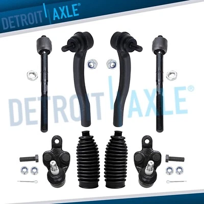 Front Lower Ball Joints Inner Outer Tie Rods w/Boots for 2004-2010 Toyota Sienna - Image 1 of 4