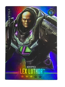DC Injustice Arcade Series 3 carte "Lex Luthor" (Krypto) Foil #041/120 - Foto 1 di 2