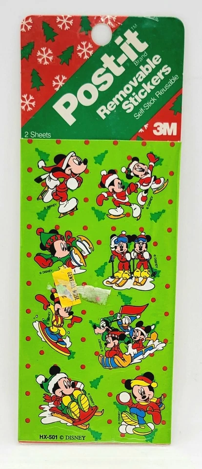 Garfield Christmas Tree Post It Removable Stickers 2 Sheets by 3m Vintage 1978