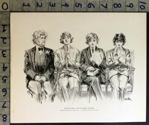 1914 WOMEN SUFFRAGE POLITICAL ELECTION VOTE WALTER TITTLE ART THEATRE PRINT ZY00 - Picture 1 of 1