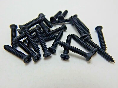 8 X  1  BLACK  OXIDE  PHILLIPS  OVAL  HEAD  TRIM  SCREWS Foto 1 de 4