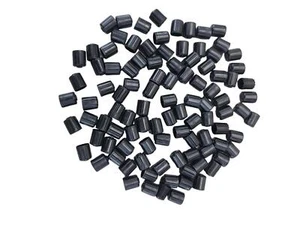 100 Black Plastic Tire Valve Stem Caps-Universal Schrader OEM QUALITY 21095 - Picture 1 of 5