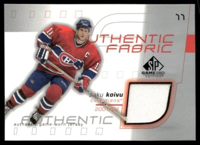 2001-02 SP Game Used Authentic Fabric #AF-SK Saku Koivu - Image 1 of 2