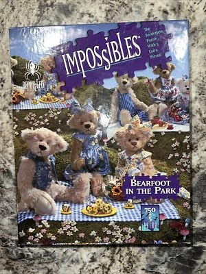 Bepuzzled Impossibles Bearfoot In The Park 750 Pieces + 5 Borderless Complete - Image 1 of 2