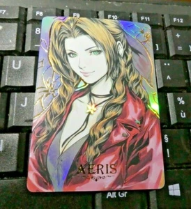 FINAL FANTASY 7 ANIME ACG CARD SMAK2 PRISM HOLO MIRROR GOLD CARTE AERIS SO M - Picture 1 of 1