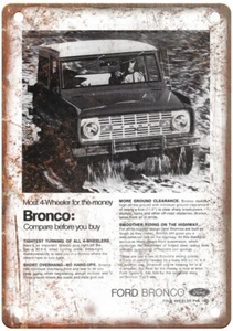 Oldtimer 1970 Ford Bronco Werbung Retro Look Blechschild A7890 - Bild 1 von 2