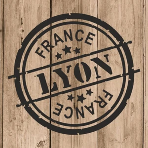 Lyon Autocollant Mural Vinyle Lyon Timbre France 10cm Adhésive Portable Moto - Imagen 1 de 4