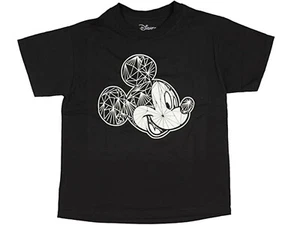 Disney Mickey Mouse Cartoon Character Little Boy's Black T-Shirt NWT - Picture 1 of 1