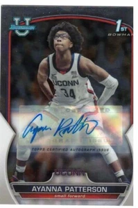 AYANNA PATTERSON 22/23 Bowman Chrome U University 1st AUTO #4 UCONN - Picture 1 of 2