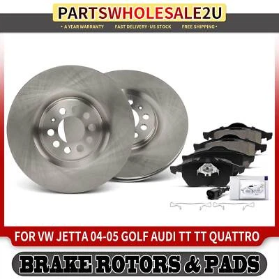 Передние дисковые тормозные диски и тормозные колодки 6 шт для Audi TT 2000-2006 Volkswagen Golf - Изображение 1 из 4