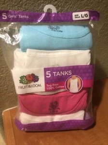 Fruit Of The Loom Girls' 5 Tanks Size Large Tag Free NIP - Picture 1 of 7