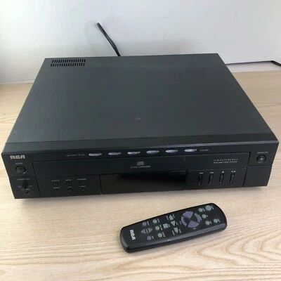 RCA CD Player Carousel 5 Disc Changer Black RP-8075RS Plays Well ~ No Display - Image 1 of 4