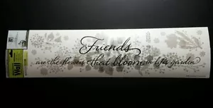MAIN STREET WALL CREATIONS FRIENDS ARE FLOWERS LOTTO 10 PEZZI 1 FOGLIO ADESIVO TRASPARENTE - Foto 1 di 2