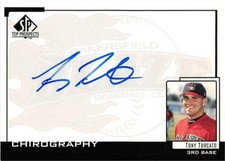 Tony Torcato autographed baseball card 1999 Upper Deck Chirography Prospects #TT