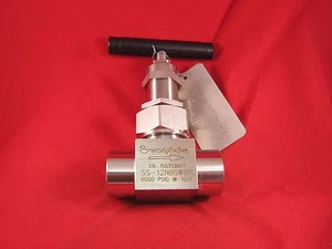 Válvula de aguja de capó Swagelok SS 1/2" servicio severo, SS-12NBSW8P - Imagen 1 de 1
