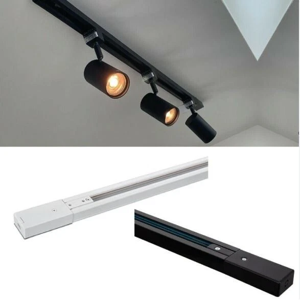 BINARIO FARETTI PERSONALIZZABILE 220V NERO BIANCO MODULI 1MT 2MT UNIVERSO LED - Immagine 1 di 1