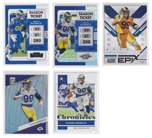 Aaron Donald Lot 5 Football Cards Los Angeles Rams 2021 Optic Contenders #52 NFL - Picture 1 of 7