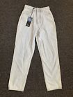 LEE Women's Jeans Size R 6 High Moms Slim Fit White Water Wash BNWT NEW Zip