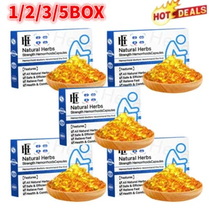 Heca Natural Herbal Strength Hemorrhoid Capsules Relief Itching Burning New H1 - Picture 1 of 15