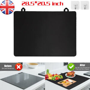 72x52cm Heat Resistant Glass Stove Cover Protector Electric Induction Hob Mat UK