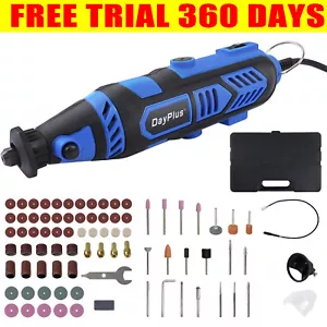 Rotary Drill Grinder Engraving Multi Tool 80pc Dremel Type Acces + Flexishaft - Picture 1 of 20