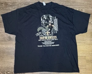 Camicia nera New Orleans Saints Drew Brees 4XL - Foto 1 di 4