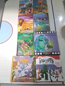 Disney Movie Book Lot Of 8 LILO & STITCH TOY STORY LION KING TARZAN MONSTERS INC - Imagen 1 de 9