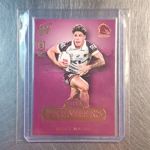 2025 Select NRL Brisbane Broncos Premiers Card PCG2 Reece Walsh - Picture 1 of 3