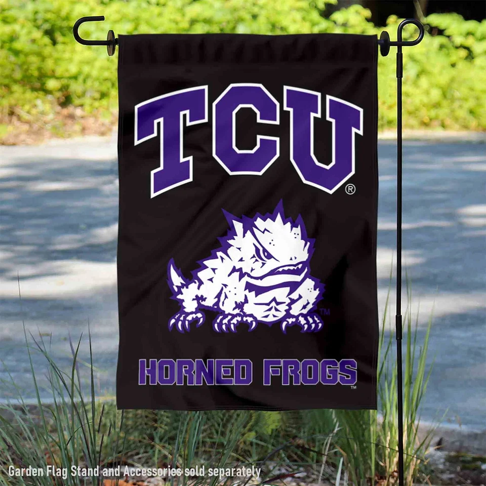 TCU Black Garden Flag Yard Banner - Image 1 of 4