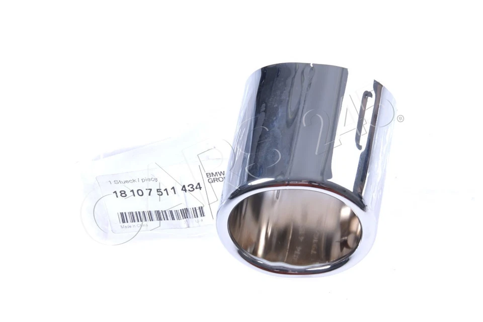 Tapa de tubo de escape cromada genuina BMW E46 descapotable cupé sedán vagón OEM 18107511434 Foto 1 de 4