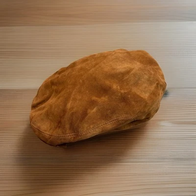 Suede Leather Driving Cap Newsboy Hat Gatsby Flat Cap XL Tobacco Brown Tan - Image 1 of 4